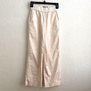 Everlane Off-White Cotton Casual Trousers